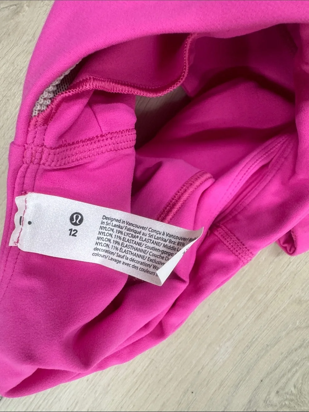 lululemon athletica Hot Pink Asymmetric One-Shoulder Sports Bra